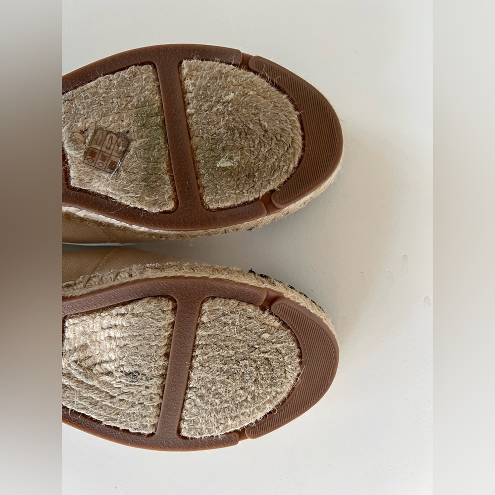 J. Crew Facto Canvas Espadrilles Flats with Black Cap Toe, size 8 - Picture 10 of 10